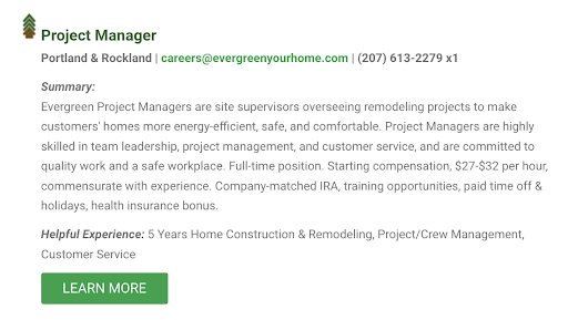 project manager position description