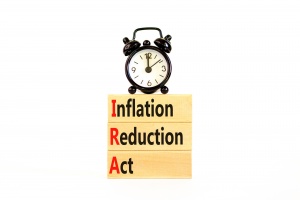 inflation reduction act stock image with clock