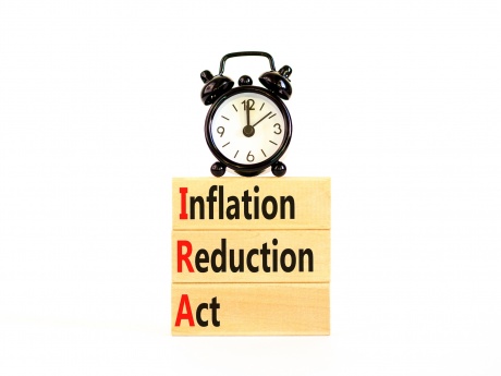 inflation reduction act stock image with clock