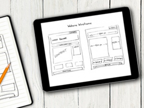 Website Diagram on Tablet